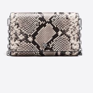Tory Burch Robinson Embossed Chain Wallet